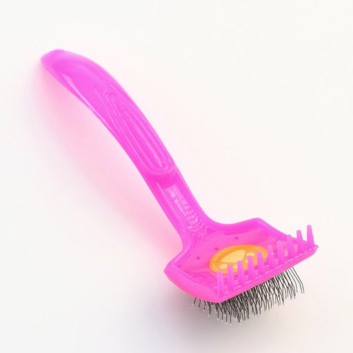 Щётка - пуходёрка малая мягкая с каплями, основание 44 х 44 мм, розовая - Пижон фото 2