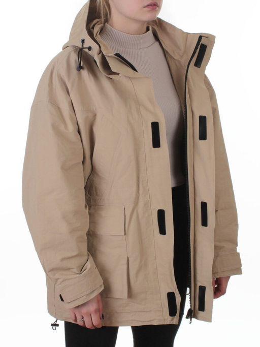 3097 BEIGE Куртка демисезонная женская (100 гр. холлофайбер) - Fashion фото 8