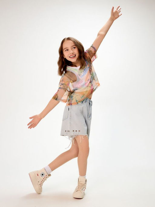 ACOOLA / Блузка детская для девочек Chaika набивка  фото 5