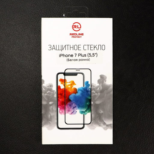 Защитное стекло Red Line для iPhone 7 Plus, Full Screen, полный клей, белое