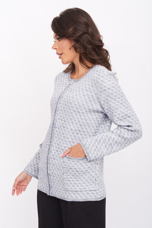 ЗЛАТА Жакет 1-985/светло-серый