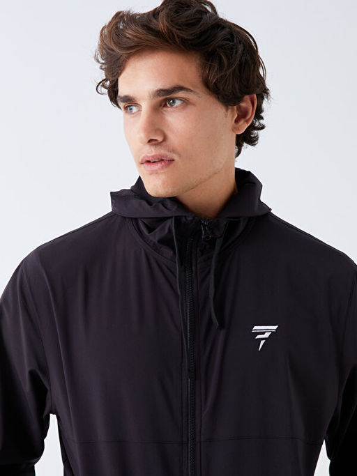 Kap??onlu Uzun Kollu Erkek Fermuarl? Sweatshirt