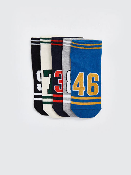 Desenli Erkek ?ocuk Soket ?orap 5li