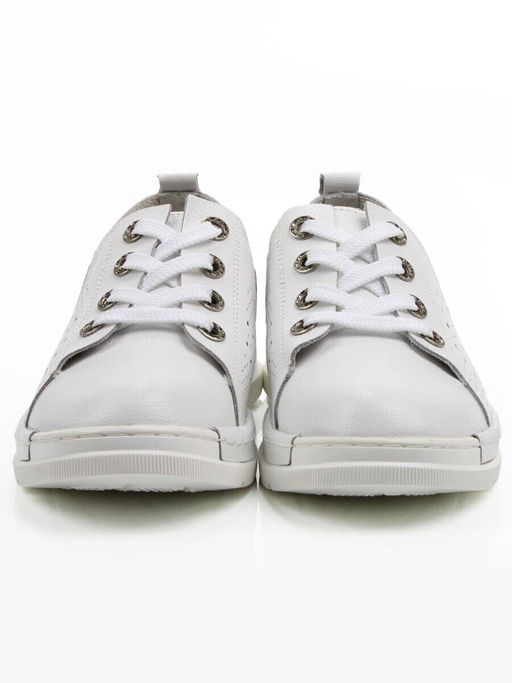 03-YB13-2 WHITE Полуботинки летние женские (натуральная кожа)