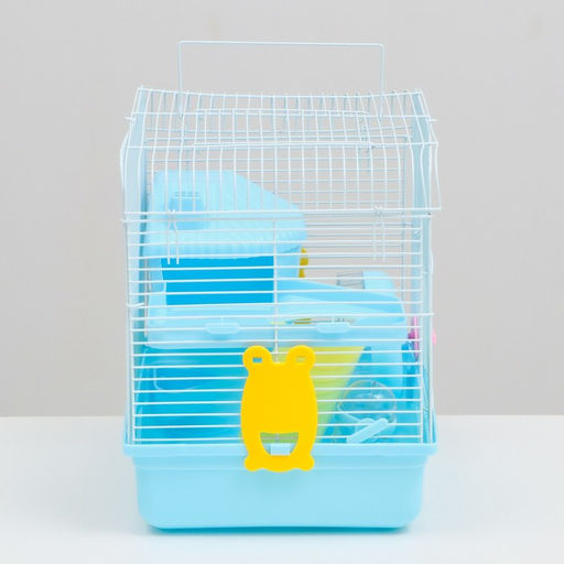 Клетка для грызунов Пижон, двухэтажная с наполнением 31 х 24 х 29 см, голубая  фото 3