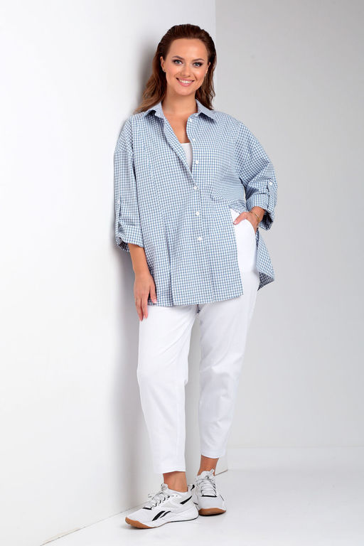Костюм Liona Style 898 голубая клетка фото 2