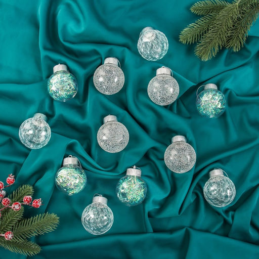 Ёлочные игрушки Калейдоскоп, шары новогодние, d=6 см, набор 12 шт., МИКС - Зимнее волшебство фото 3