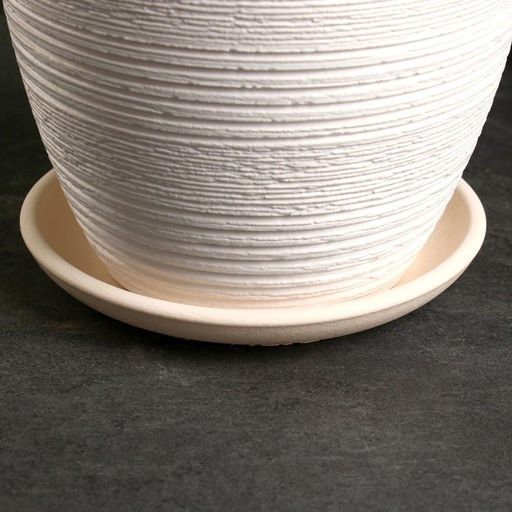 Горшок для цветов Халва: крокус, керамический, с поддоном, 2.3 л, белый - Simaland фото 3