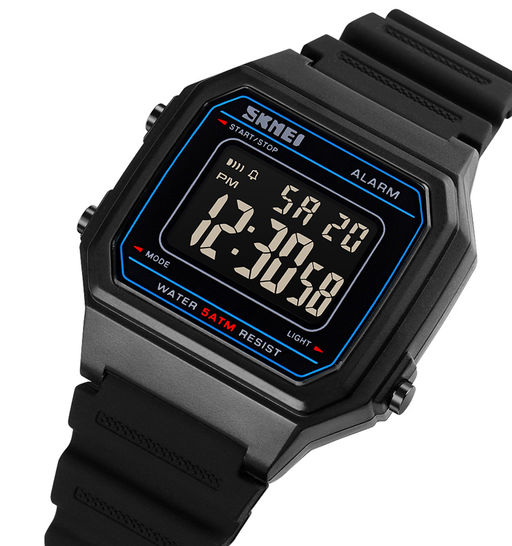 Часы наручные Skmei мужские электронные спортивные 1698black-black