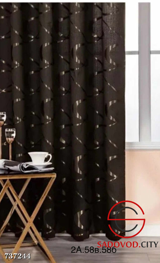 Плотные шторы Рогожка с тюлью