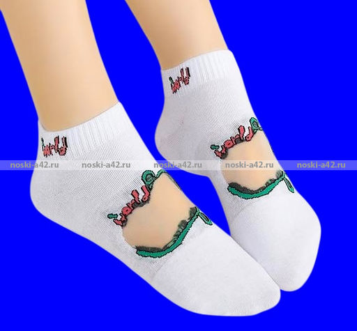 Цена за 10 пар. MORRAH носки женские укороченные хлопок + капрон арт. 22-204