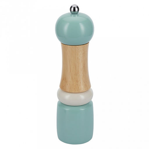 Измельчитель (мельница) для соли и перца Linea AROMA д6см, h21,3см, гевея, серо-голубой, Regent (Китай)