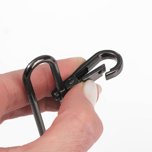 Цена за 2 шт. Карабин металлический, 57×49 мм / 50×3.5 мм, 3 шт., чёрный