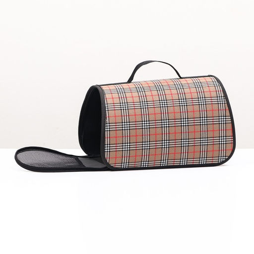 Сумка - переноска для животных Карпетбеггер, 36,5 х 22 х 22 см, клетчатая - Пижон фото 2