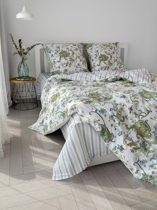 Комплект постельного белья 1,5-спальный белый бязь