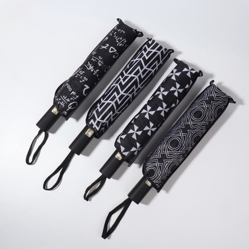 Зонт полуавтоматический «Узоры», эпонж, 3 сложения, 8 спиц, R=49/55 см, d=98 см, МИКС