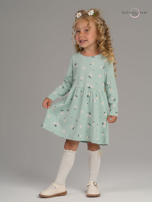 Платье Элла мятный букетик