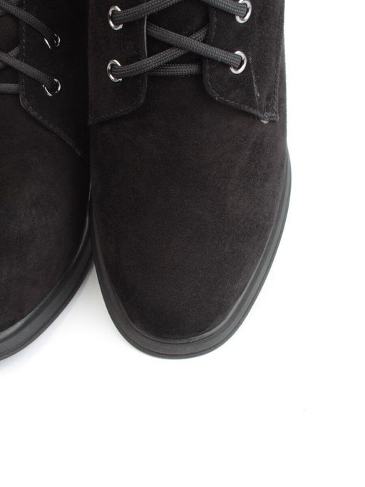 04-M3-H238 BLACK Ботинки зимние женские (натуральная замша, натуральный мех) - Фабричный китай фото 10