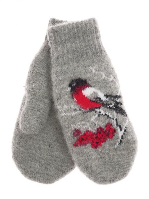 Варежки женские "Зимний снегирь" КРУГ 3471-2