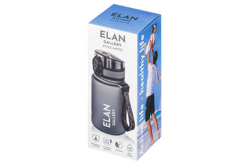 Бутылка для воды 350 мл 6,8*6,8*17 см "Style Matte" серая