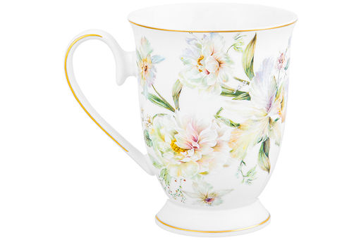 Кружка 300 мл 12*8,5*10,5 см Корнелия на ножке NEW BONE CHINA - Elan gallery фото 7