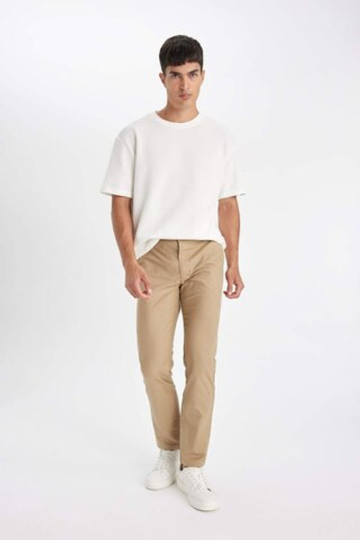 Duz Paca Chino Kanvas Pantolon - Defacto фото 3