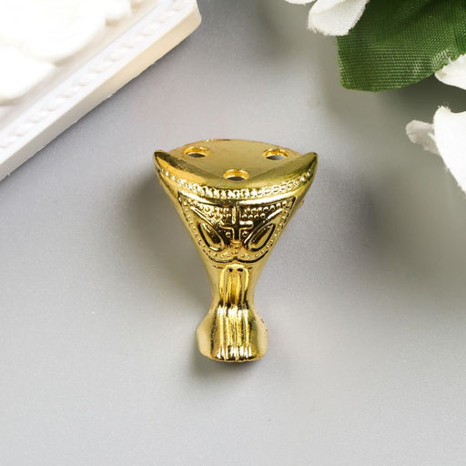 Цена за 2 шт. Уголок (ножка) для шкатулки металл «Царская», набор 4 шт., под золото, 2.5×2.2 см