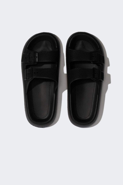 Мужские тапочки Eva с двойной полоской на высокой подошве - Defacto фото 6