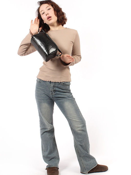 LACCOMA сумка Лаура-черный эко кожа хлопок  фото 6