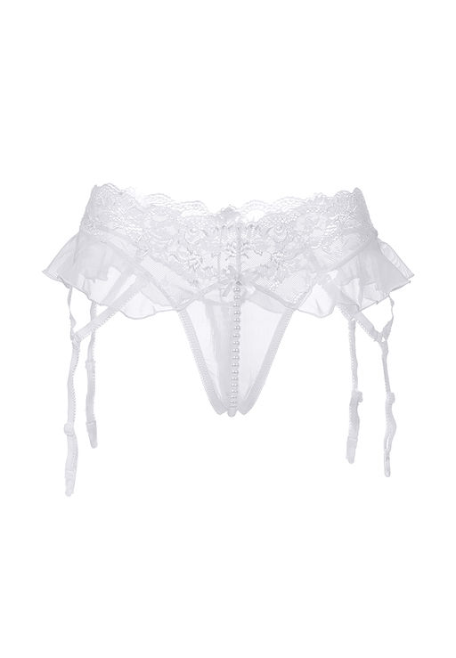 Трусики-пояс с жемчужной нитью Erolanta Adeline, белый (50-52)  фото 8