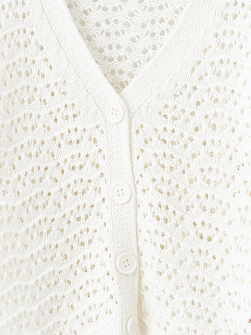 V Yaka Ajurlu K?z ?ocuk Triko H?rka