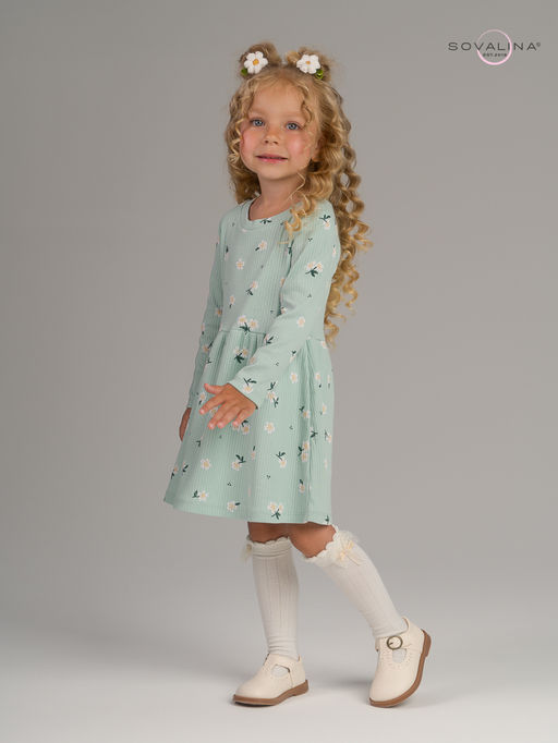 Платье Элла мятный букетик