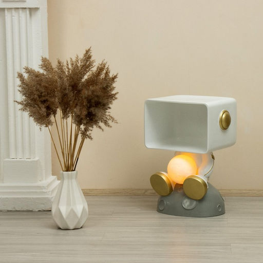Лампа настольная «Космик», светодиодная, 3Д, ночник, USB, серая, 35×25×47 см