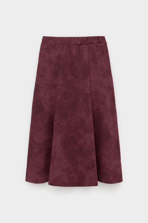 ЕВТ 7024/сливовое вино,эффект замши юбка жен