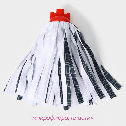 Насадка для швабры ленточная Доляна Полоски, микрофибра, 3088 см, МИКС  фото 2