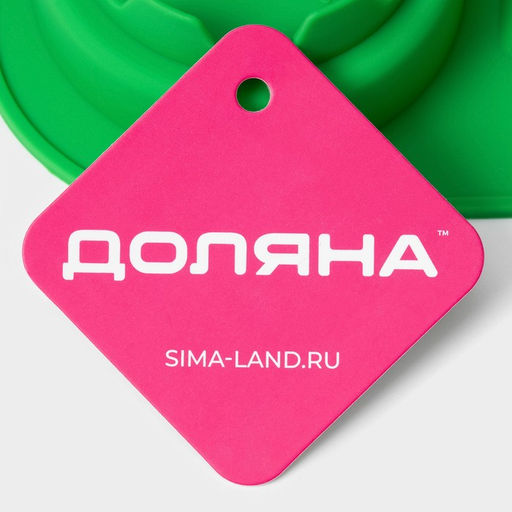 Форма для выпечки новогодняя Доляна Новогодний набор, силикон, 20.5?22?3.5 см, 6 ячеек, зелёная