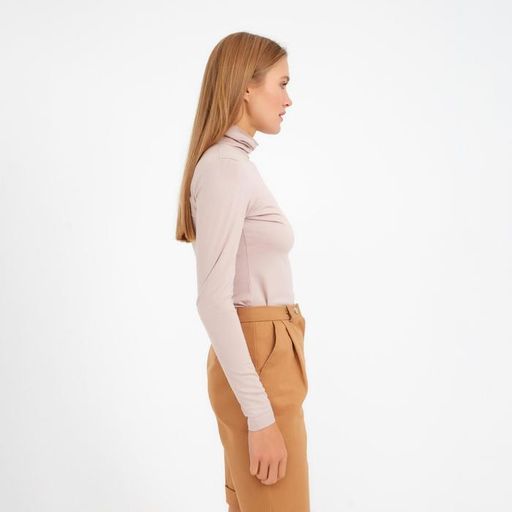 Водолазка женская MINAKU: Basic line, цвет бежевый, размер 52