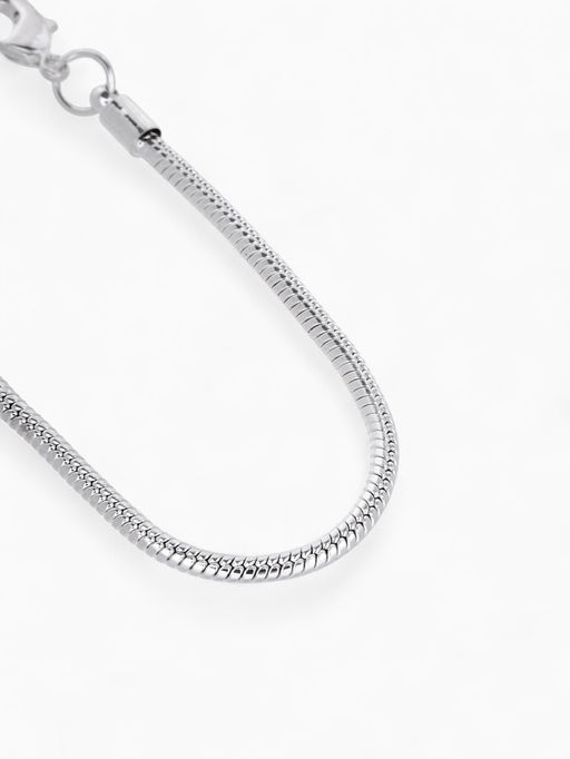 Браслет для шармов «Карабин», основа, цвет серебро, 20 см