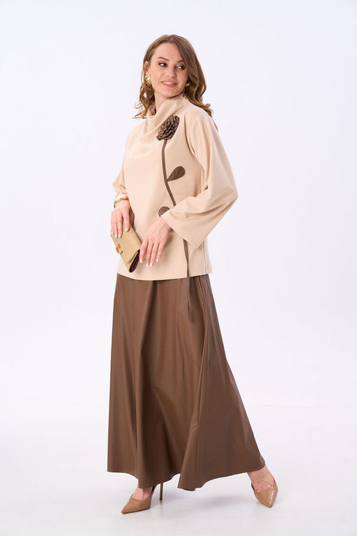 Джемпер NIKVA н923-5 капучино и шоколад  фото 5