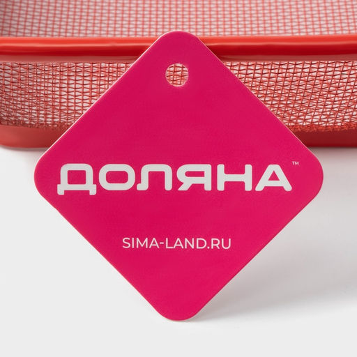 Крышка - сито Доляна «2 в 1», 28×20 см, красная