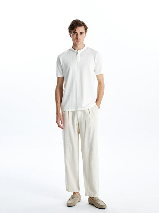 Hakim Yaka K?sa Kollu Erkek Dokulu Ti??rt