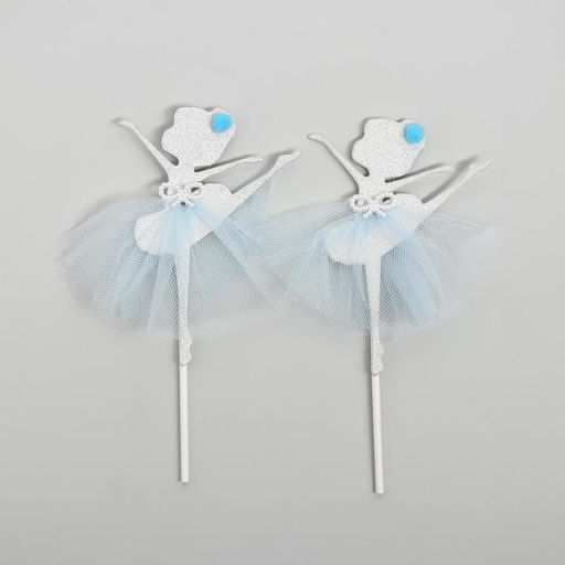 Топпер Балерина, в наборе 2 шт., цвет голубой