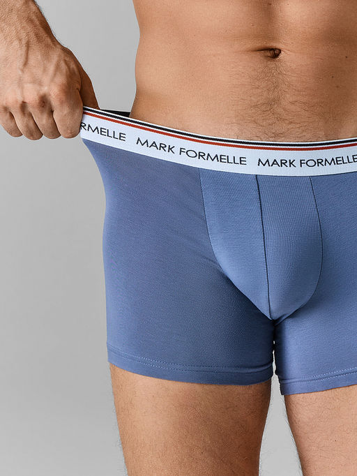 Цена за 2 штуки! Трусы боксеры мужские синие - Mark formelle фото 5