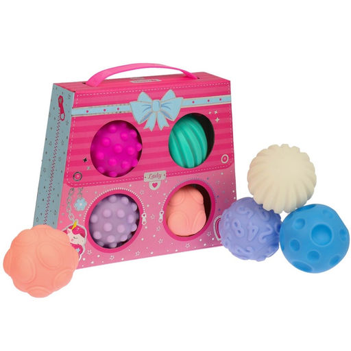 Развивающие тактильные мячики Крошка Я «Сумочка», с пищалкой, в наборе 4 шт.