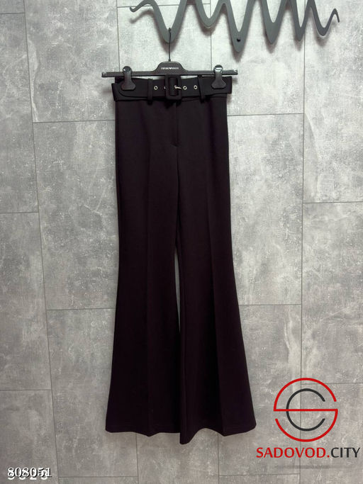 брюки клеш с ремнем трикотажные - Bruno фото 4