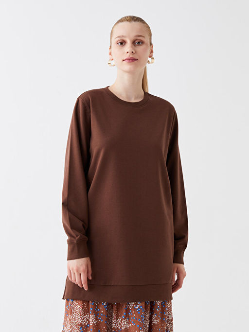 Bisiklet Yaka Kad?n Sweatshirt Tunik