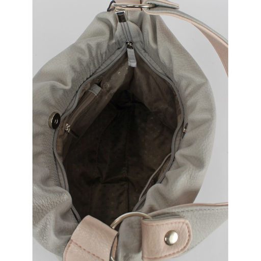 Сумка женская искусственная кожа ADEL-296, 1 отд/плеч рем, серый/розовый 259306 - Adelia фото 3