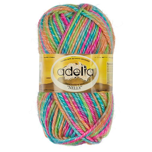 Пряжа ADELIA NELLY 70% шерсть, 30% акрил 5 шт. х 100 г 100 м 5 м