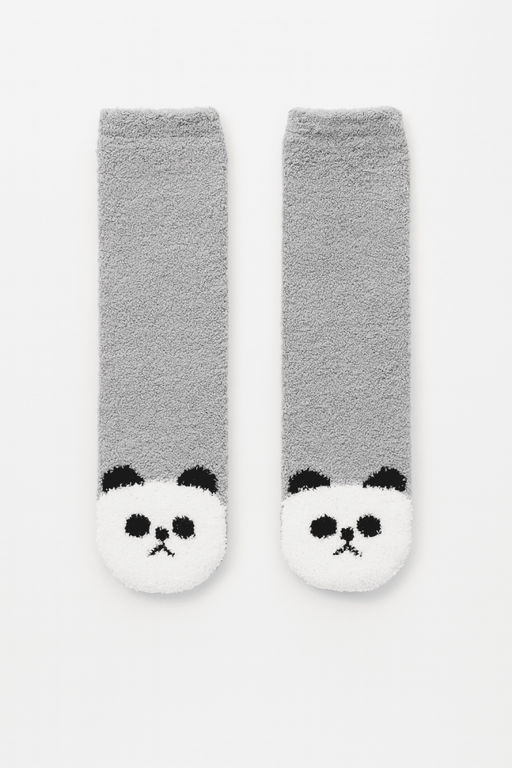 Носки iLikeGift Fluffy panda, grey, мужские/женские евро размер 36-44