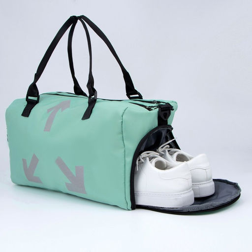 Сумка спортивная 3 ARROW на молнии, отдел из ПВХ, отдел для обуви, наружный карман, цвет мятный - Nazamok фото 7